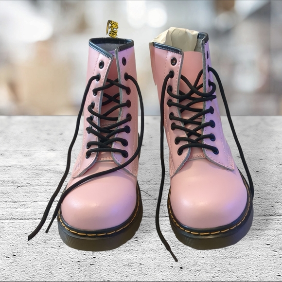 Dr  Martens pink combat boots size 9 - Picture 5 of 15